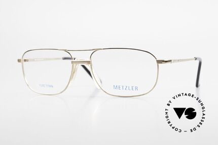 Metzler 1714 Klassische Herrenbrille Titan, Metzler Brille 1714, col. 130, Größe 56-17, 140, Passend für Herren