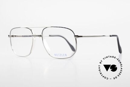 Metzler 7538 90er Metallbrille Mit Sattelsteg, robuste Herrenbrille, made in Germany Qualität, Passend für Herren