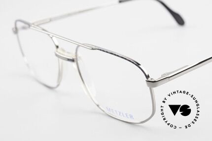 Metzler 7538 90er Metallbrille Mit Sattelsteg, ungetragen (wie alle unsere 90er vintage Brillen), Passend für Herren