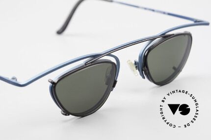 Theo Belgium Rhum Designerbrille Mit Sonnen-Clip, ungetragenes Einzelstück (wie alle unsere Theo Brillen), Passend für Herren und Damen