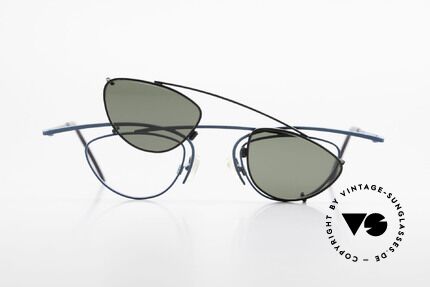 Theo Belgium Rhum Designerbrille Mit Sonnen-Clip, Größe: large, Passend für Herren und Damen