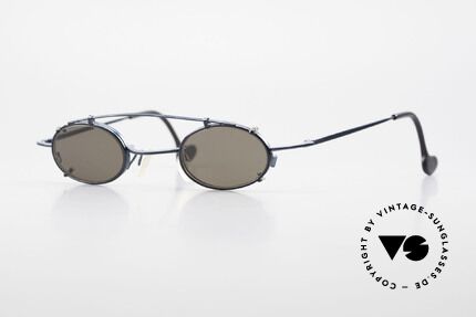 Theo Belgium Peter Ovale brille Mit Sonnen-Clip, klassisch ovale vintage THEO Belgium Designer-Brille, Passend für Herren und Damen