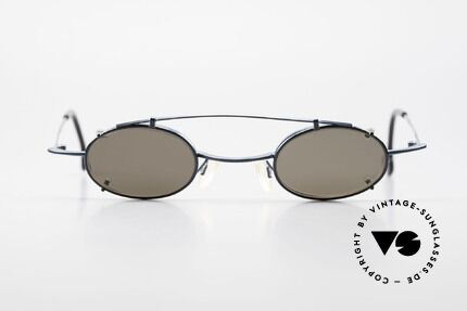 Theo Belgium Peter Ovale brille Mit Sonnen-Clip, Unisex-Brillenmodell mit Sonnen-Clip; 100% UV Schutz, Passend für Herren und Damen