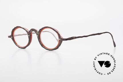 Theo Belgium Eye-Witness GG Avantgarde Brille 90er Jahre, in Wirklichkeit raffiniert gemacht; echte Designerbrillen, Passend für Herren und Damen