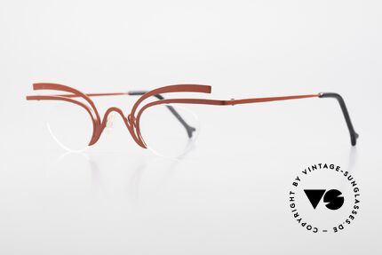 Theo Belgium Fly Verrückte Vintage Brille Damen, wirklich außergewöhnliche Fassung; ein Kunstobjekt, Passend für Damen