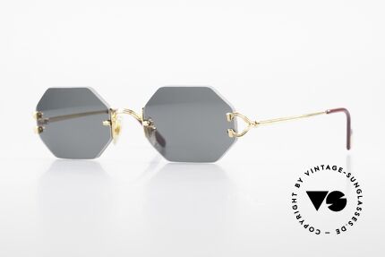 Cartier Rimless Octag Achteckige Sonnenbrille Small Details