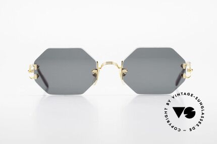 Cartier Rimless Octag Achteckige Sonnenbrille Small, Modell aus der Rimless Serie mit 'OCTAG' Gläsern, Passend für Herren und Damen