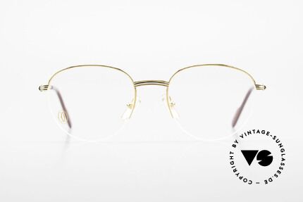 Cartier Colisee Runde Luxus Brillenfassung, Modell aus der Cartier 'Semi-Rimless' Collection, Passend für Herren und Damen