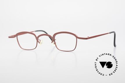 Theo Belgium Armes Vollrandfassung Metall Brille, Theo Belgium Brille, weinrotes Unisex-Modell "Armes", Passend für Herren und Damen