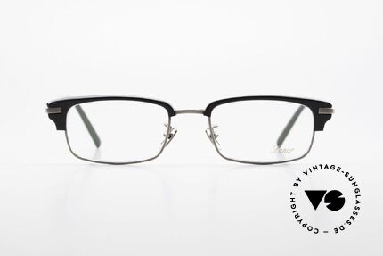 Lunor Combi II Mod 80 Kombibrille Titanium Japan, schwarzer Acetat-Oberrand & Metall aus Titanium, Passend für Herren und Damen