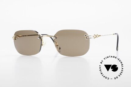 Fred Orcade Randlose Luxus Sonnenbrille, Fred Brille, Modell Orcade, 54-20 mit Sonnengläsern, Passend für Herren