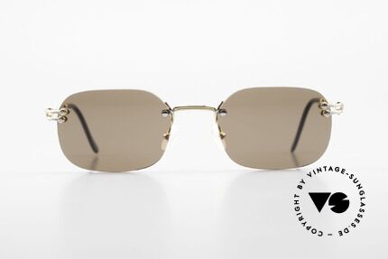 Fred Orcade Randlose Luxus Sonnenbrille, marines Design (charakteristisch Fred) in Top-Qualität, Passend für Herren