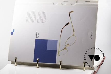 Cartier_ Catalog Katalog Cartier Lunettes, mit technischen Daten und Referenznummern, Passend für Herren und Damen