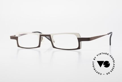 Theo Belgium Wimsey Eckige Herrenbrille Titanium, eckige Theo Belgium Designer Lesebrille für Herren, Passend für Herren