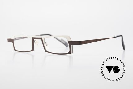 Theo Belgium Wimsey Eckige Herrenbrille Titanium, leicht & sehr komfortabel; PURE TITANIUM Fassung, Passend für Herren