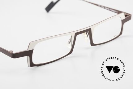 Theo Belgium Wimsey Eckige Herrenbrille Titanium, KEINE RETRObrille; ein circa 20 Jahre altes Original, Passend für Herren
