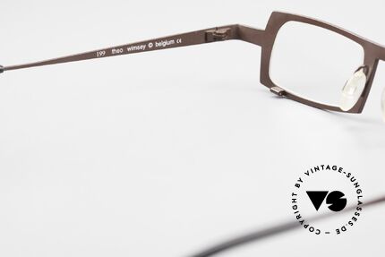 Theo Belgium Wimsey Eckige Herrenbrille Titanium, die Demogläser sollten durch optische ersetzt werden, Passend für Herren