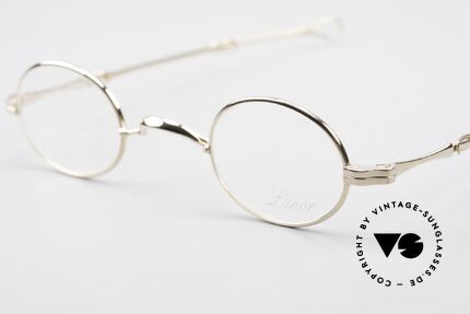 Lunor I 04 Telescopic Sehr Kleine Brille Oval Teleskop, 22kt vergoldete Fassung (für große Stärken geeignet), Passend für Herren und Damen