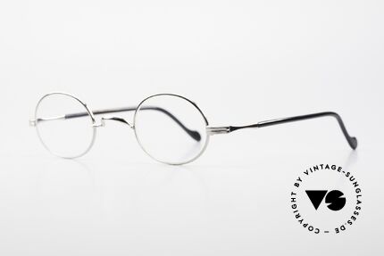 Lunor II A 10 Ovale Vintage Brille Platin, extrem hochwertig platin-plattiert; TOP-Qualität!, Passend für Herren und Damen