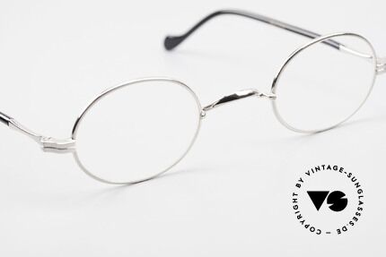 Lunor II A 10 Ovale Vintage Brille Platin, altes, ungetragenes LUNOR Einzelstück von ca. 2010, Passend für Herren und Damen