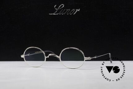 Lunor II A 10 Ovale Vintage Brille Platin, Größe: small, Passend für Herren und Damen