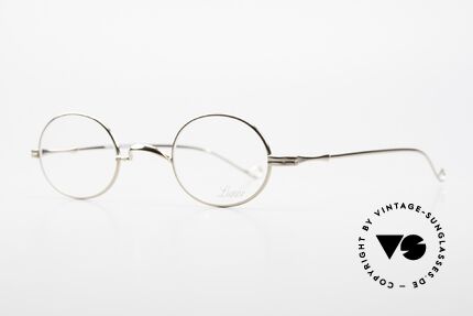 Lunor II 10 Ovale Brille Vergoldet GP, kleine Brille in Gr. 43/26; für große Stärken geeignet, Passend für Herren und Damen