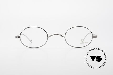 Lunor II 10 Ovale Metallbrille Antik Silber, Vollrand in 'antik-silber' mit zusätzlichem Schutzlack, Passend für Herren und Damen
