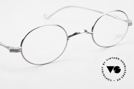 Lunor II 10 Ovale Metallbrille Antik Silber, altes, ungetragenes LUNOR Original mit dem W-Steg, Passend für Herren und Damen