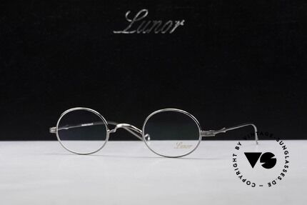 Lunor II 10 Ovale Metallbrille Antik Silber, Größe: small, Passend für Herren und Damen