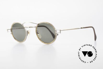 Joop 8756 Stilvolle Panto Sonnenbrille, die komplette Fassung ist mit kleinen Gravuren verziert, Passend für Herren und Damen
