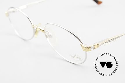 Bugatti 14109 90er Brille Titanium Herren, Top-Komfort & Passform durch Federgelenke, 52/19, Passend für Herren