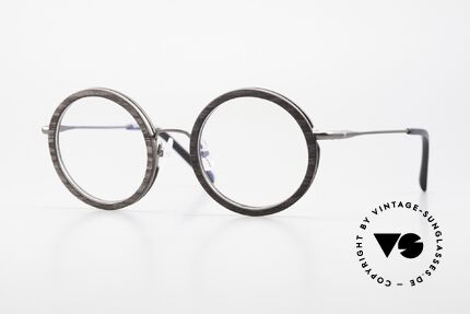 Kerbholz Rudolph Holzbrille Rund Blackwood Details