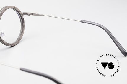 Kerbholz Rudolph Holzbrille Rund Blackwood, Größe: medium, Passend für Herren und Damen