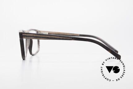Kerbholz Nils Holzbrille Eckig Herrenbrille, jedes Holz-Modell ist individuell aufgrund der Maserung, Passend für Herren