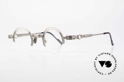 Koure KR8100 Runde 90er Steampunk Brille, viele interessante Rahmendetails im "Retro-Futurismus", Passend für Herren und Damen