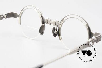 Koure KR8100 Runde 90er Steampunk Brille, Spitzenqualität aller Komponenten (beliebig verglasbar), Passend für Herren und Damen