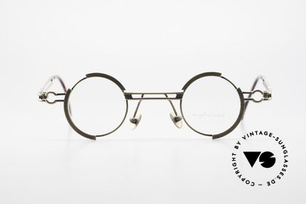Koure KR8103 90er Brille Steampunk Rund, eine kleine aber feine Brillenkollektion aus Südkorea, Passend für Herren und Damen