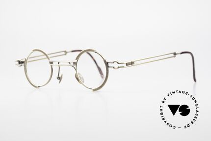 Koure KR8103 90er Brille Steampunk Rund, viele interessante Rahmendetails im "Retro-Futurismus", Passend für Herren und Damen