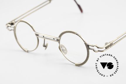 Koure KR8103 90er Brille Steampunk Rund, also einer Sicht auf die Zukunft, aus einer früheren Zeit, Passend für Herren und Damen