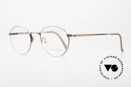 Christian Dior 2886 90er Panto Brille Für Damen, meisterlich gefertigtes Gestell mit kleinen Gravuren, Passend für Damen