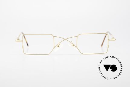 Filou 2503 Eckige Brille mit X Brücke, der Name sagt alles: Filou = Schelm / Schlingel, Passend für Herren und Damen