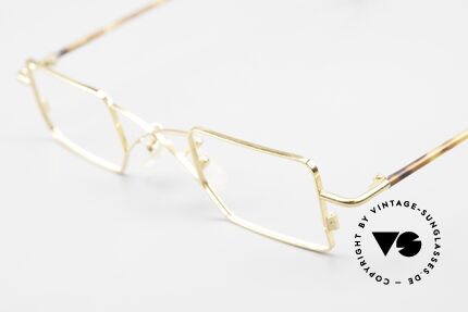 Filou 2503 Eckige Brille mit X Brücke, die unisex Metallfassung ist beliebig verglasbar, Passend für Herren und Damen