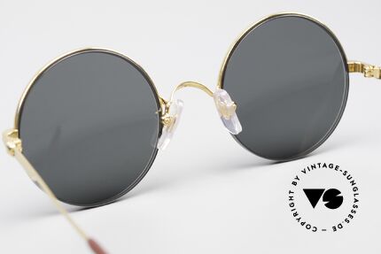 Cartier Mayfair Runde Vintage Luxusbrille 90er, neue Gläser in G15 grün/grau (100% UV Schutz), Passend für Herren und Damen