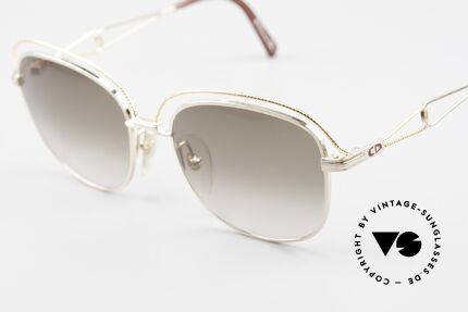 Christian Dior 2461 80er Jahre Damensonnenbrille, äußerst edle Metallfassung in gold und gelbgold, Passend für Damen