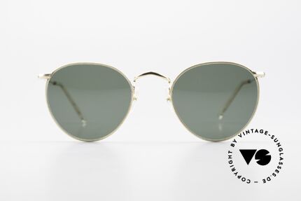 Algha Panto 45/20 Kleine 70er Gold Filled Brille, klassisch runde Panto-Brille aus den späten 70ern, Passend für Herren und Damen