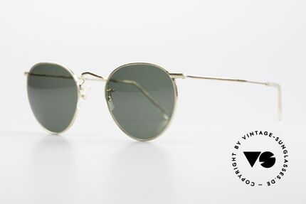 Algha Panto 45/20 Kleine 70er Gold Filled Brille, feinste Fertigungsqualität (handmade in England), Passend für Herren und Damen