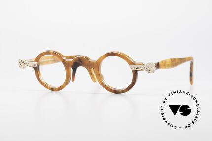 Robert La Roche 657 Runde Vintage Brille 1980er, spektakuläres R LaRoche Brillen-Design der 80er Jahre, Passend für Damen
