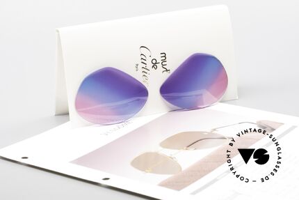Cartier Vendome Lenses - L Tricolor Sonnengläser Galaxy, einzigartiger, dreifarbiger Farbverlauf (tricolor Galaxy), Passend für Herren