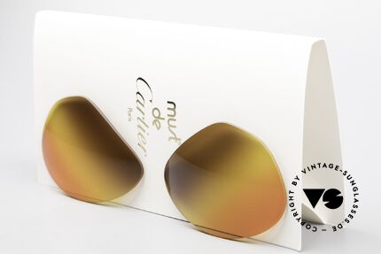 Cartier Vendome Lenses - L 3fach Verlauf Wüstensonne, neue CR39 UV400 Kunststoff-Gläser (100% UV Schutz), Passend für Herren und Damen