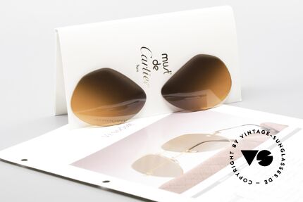 Cartier Vendome Lenses - L 2fach Verlauf Wüstensturm, besonderer, zweifarbiger Farb-Verlauf ("Wüstensturm"), Passend für Herren und Damen